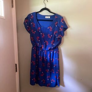 XL fox dress peach love California
